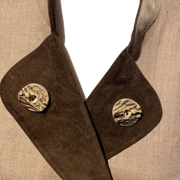Your Sixth Sense Wool and Velvet trim Short Riding Jacket artifical wood buttons - Picture 4 of 14